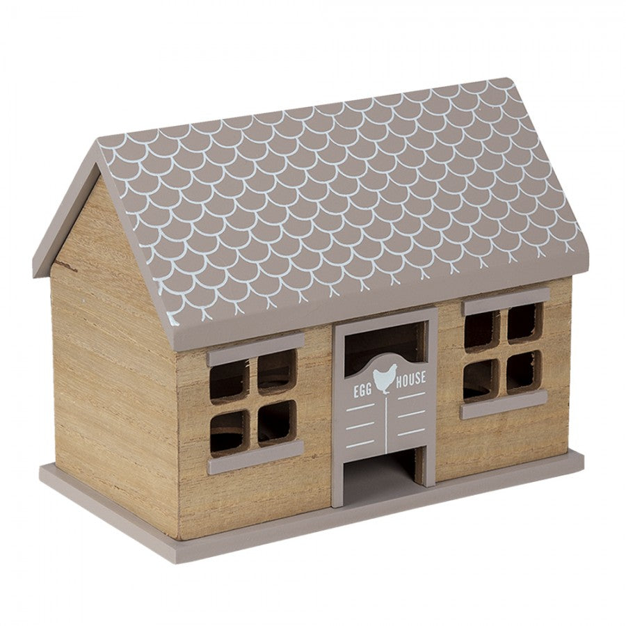 Påskdekoration Äggskåp Hus Brun 23x13x18 cm