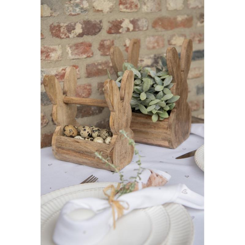 Dekorativ Låda Trälåda Kanin 16x10x20 Cm Brun Trä