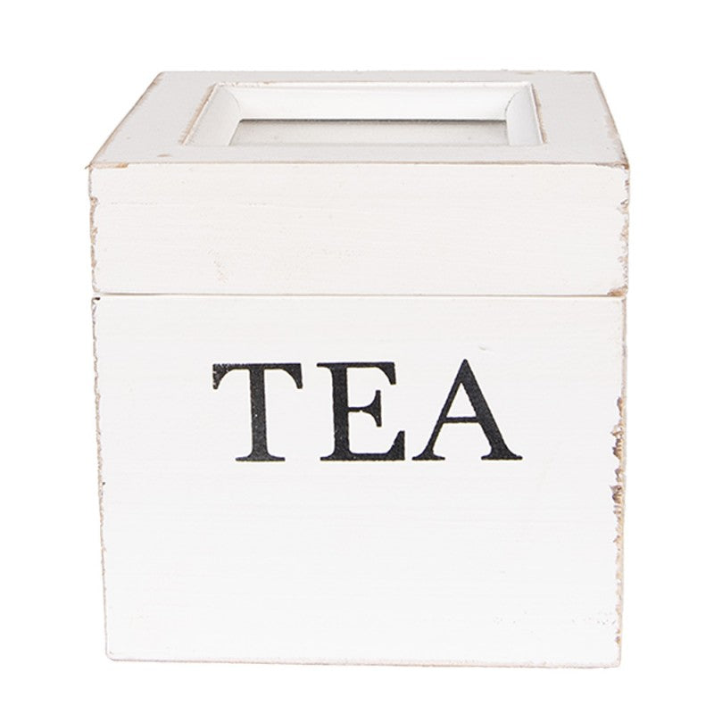 Telåda 12x12x12 cm Vit trä