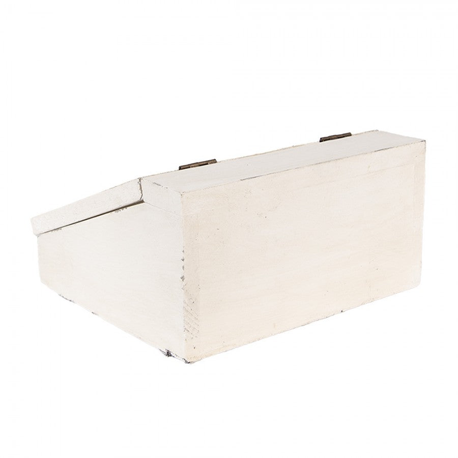 Telåda 18x16x9 cm Vit trä