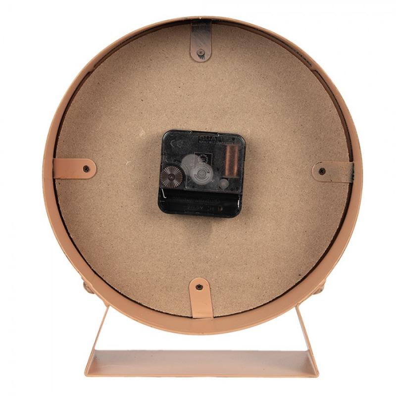 Bordsklocka 24 Cm Brun MDF-järn