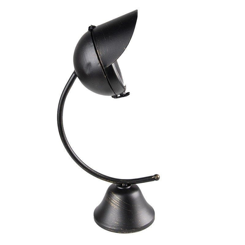 Bordsklocka Svart 12x20x37 cm / 1xAA