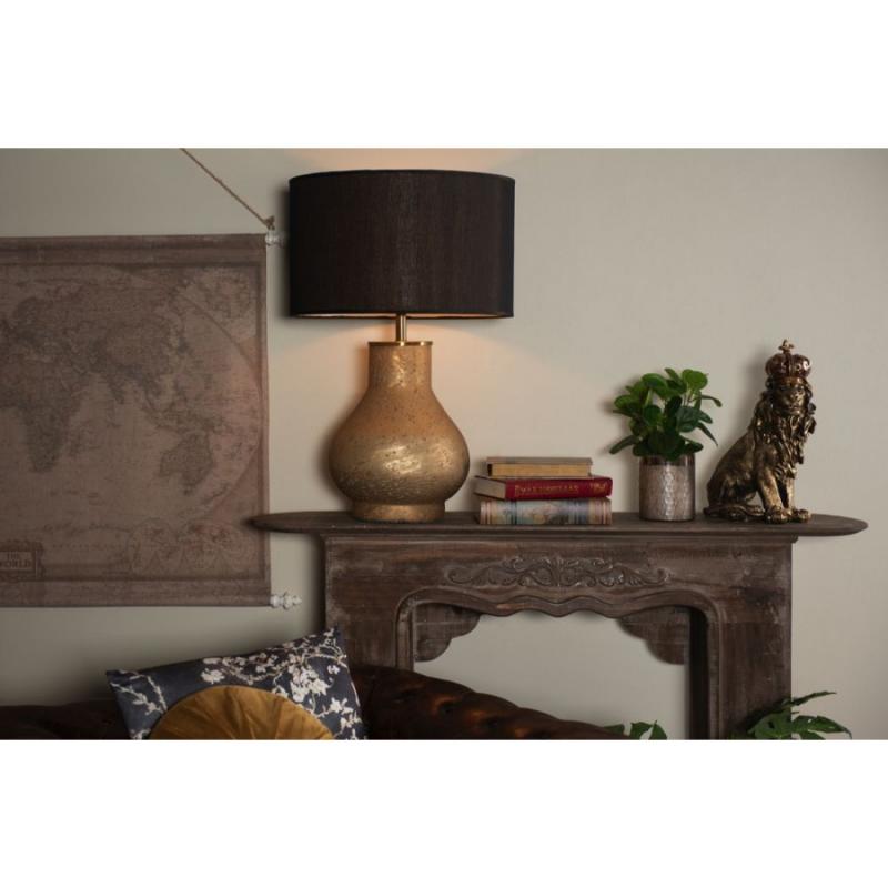 Bordslampa Lampfot 49 cm Kopparfärgat glas