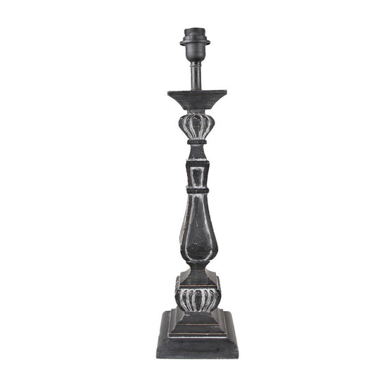 Bordslampa Lampfot 15x15x59 Cm Svart MDF Polyresin Fyrkant