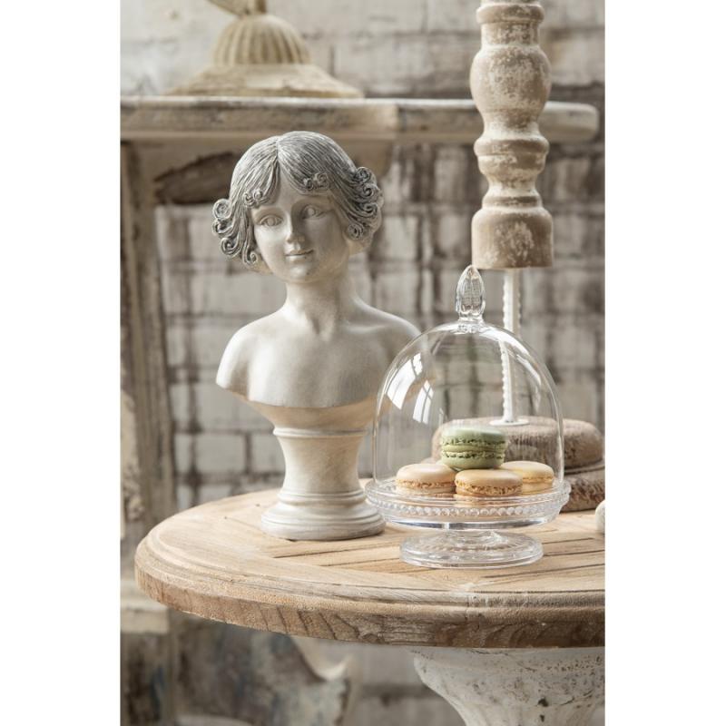Dekoration Byst 14x10x25 Cm Beige Vit Polyresin