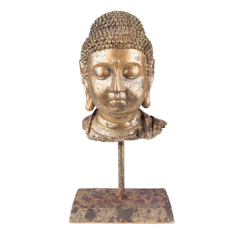 Dekoration Buddha 13x9x25 Cm Gyllene färg Polyresin