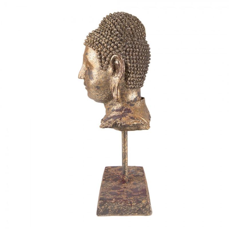 Dekoration Buddha 13x9x25 Cm Gyllene färg Polyresin