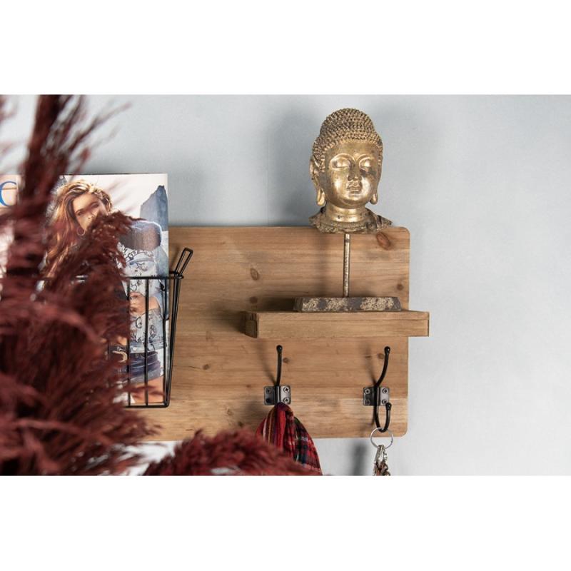 Dekoration Buddha 13x9x25 Cm Gyllene färg Polyresin
