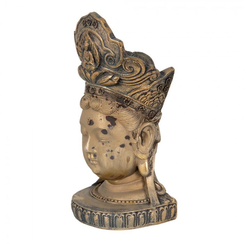 Dekoration Buddha 11x9x22 Cm Guldfärgad Polyresin