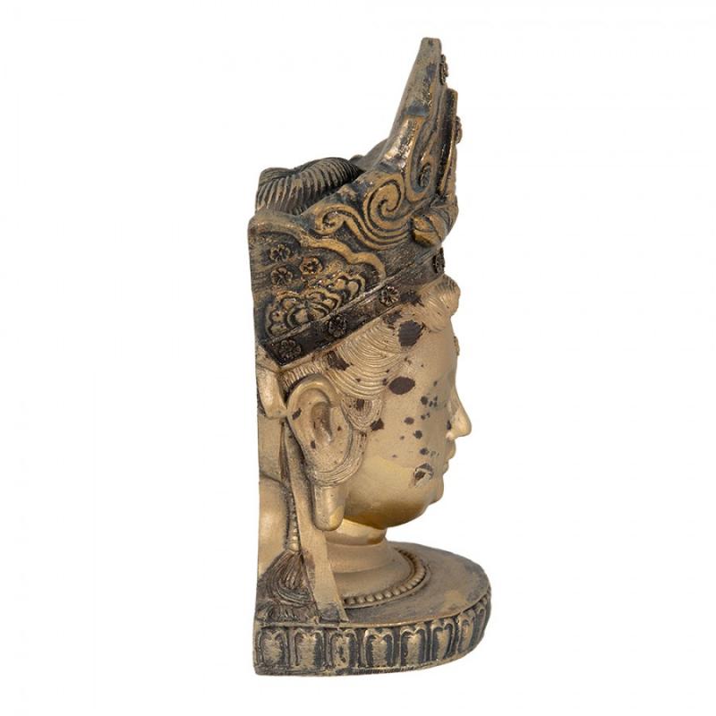 Dekoration Buddha 11x9x22 Cm Guldfärgad Polyresin