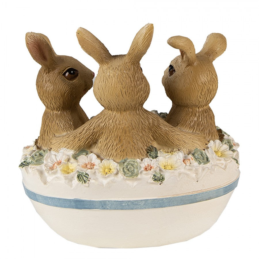 Påskdekoration Kanin Påsk 12 Cm Brun Beige Polyresin