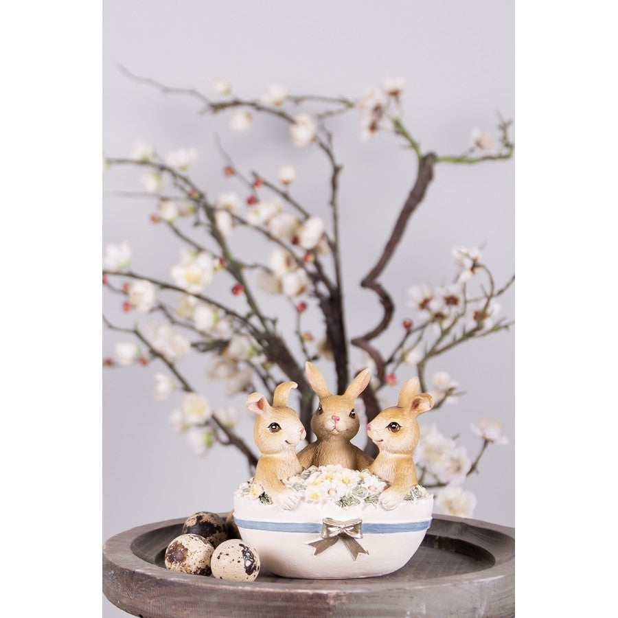 Påskdekoration Kanin Påsk 12 Cm Brun Beige Polyresin