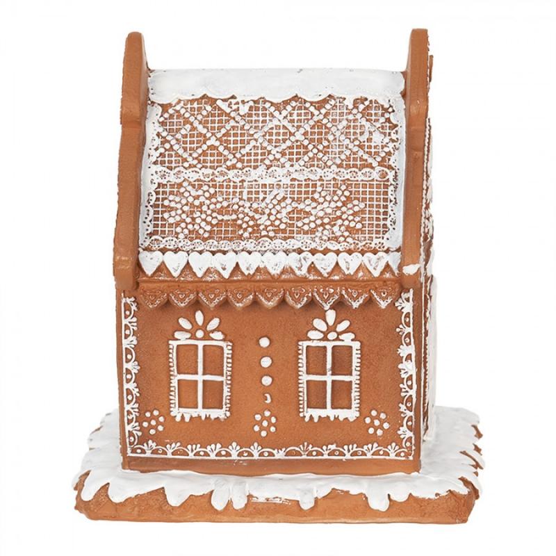 Juldekoration Inomhus med LED Belysning Hus 17 cm Brun Pepparkakshus