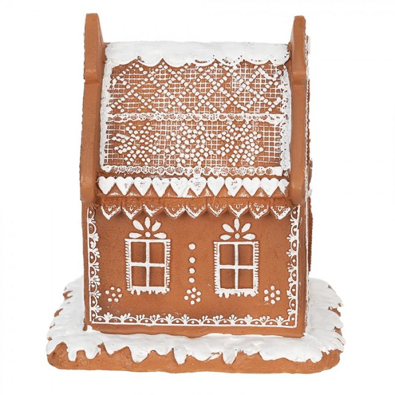 Juldekoration Inomhus med LED Belysning Hus 17 cm Brun Pepparkakshus