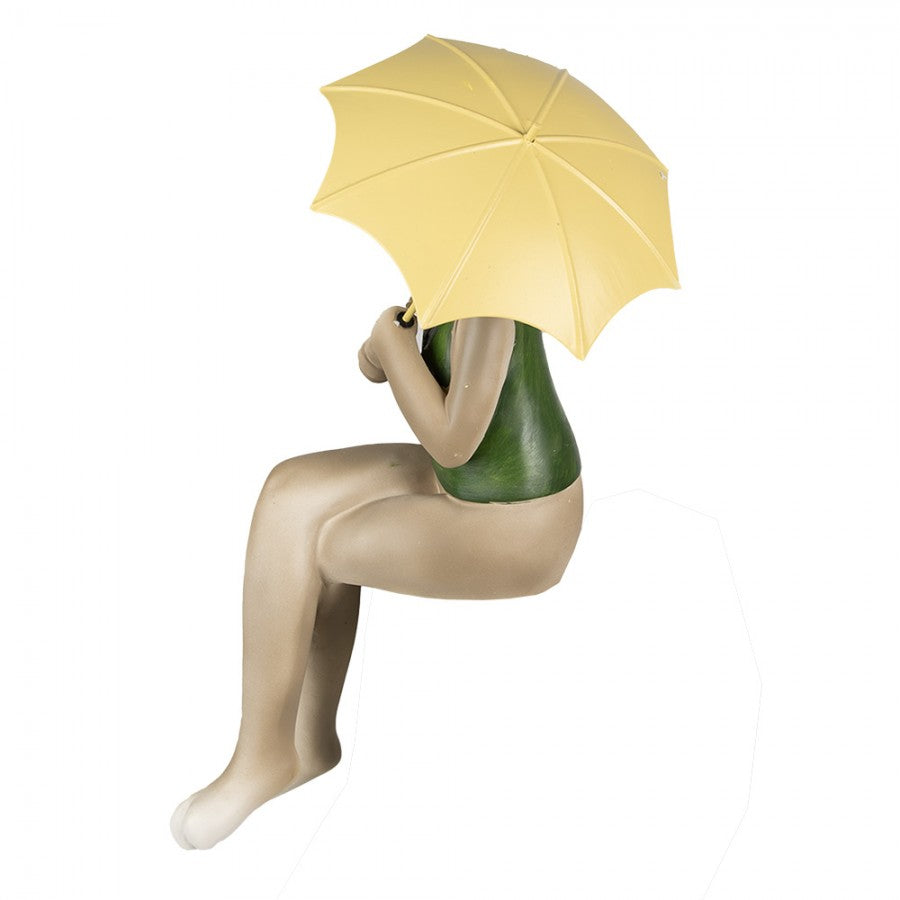 Påskdekoration Kanin 43 Cm Brun Grön Polyresin