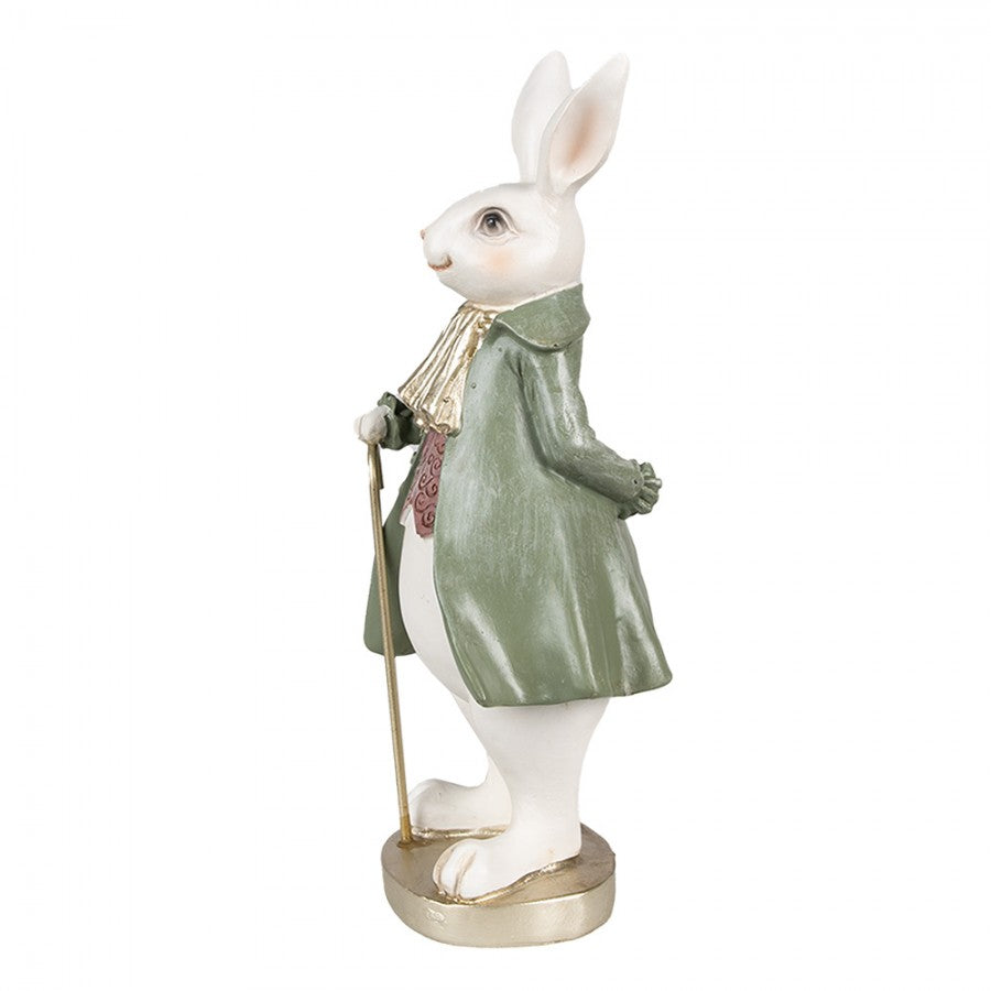 Påskdekoration Kanin 26 Cm Beige Grön Polyresin