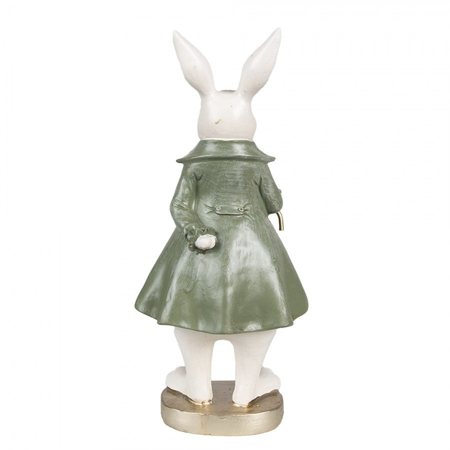 Påskdekoration Kanin 26 Cm Beige Grön Polyresin