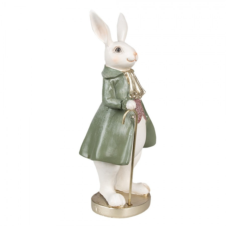 Påskdekoration Kanin 26 Cm Beige Grön Polyresin