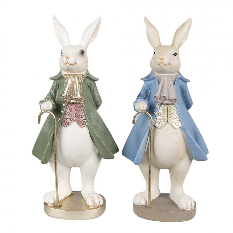 Påskdekoration Kanin 26 Cm Beige Grön Polyresin