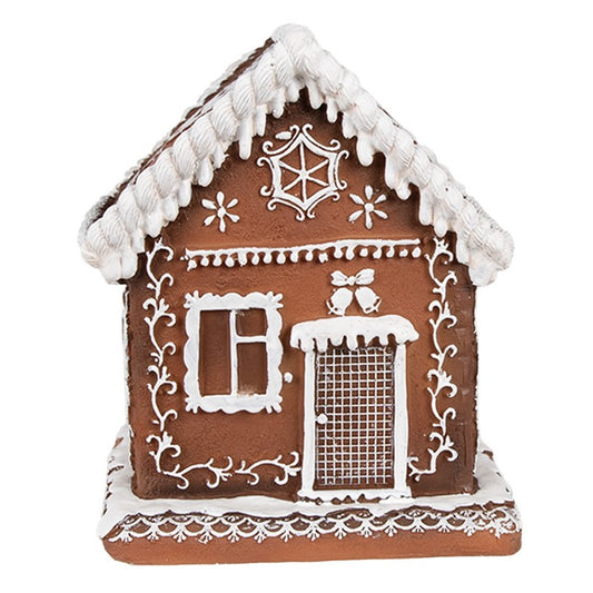 Juldekoration Inomhus Hus med LED Brun 13x13x15 cm / 3xAAA