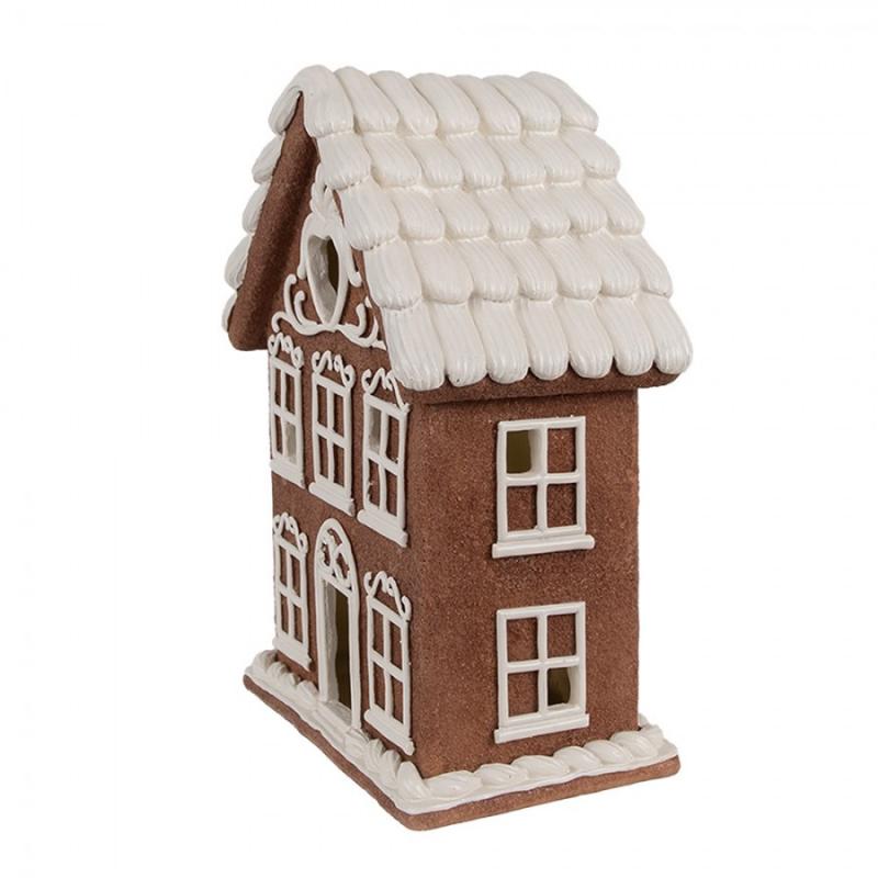 Juldekoration Inomhus Hus med LED Brun 17x10x22 cm / 3xAAA