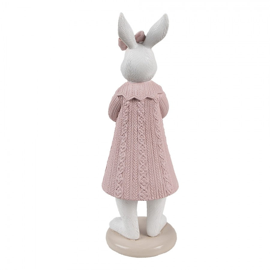Påskdekoration Kanin 23 cm Vit Rosa