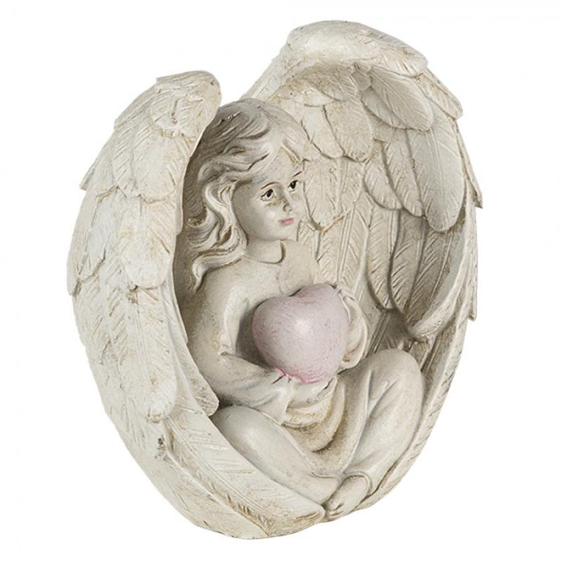 Dekoration Ängel 2-pack 10x6x10 cm Beige Polyresin