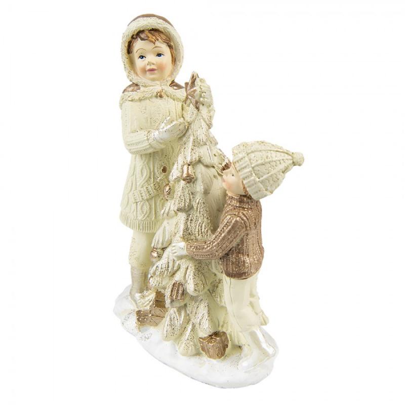 Juldekoration Inomhus Barn 14 Cm Beige Polyresin