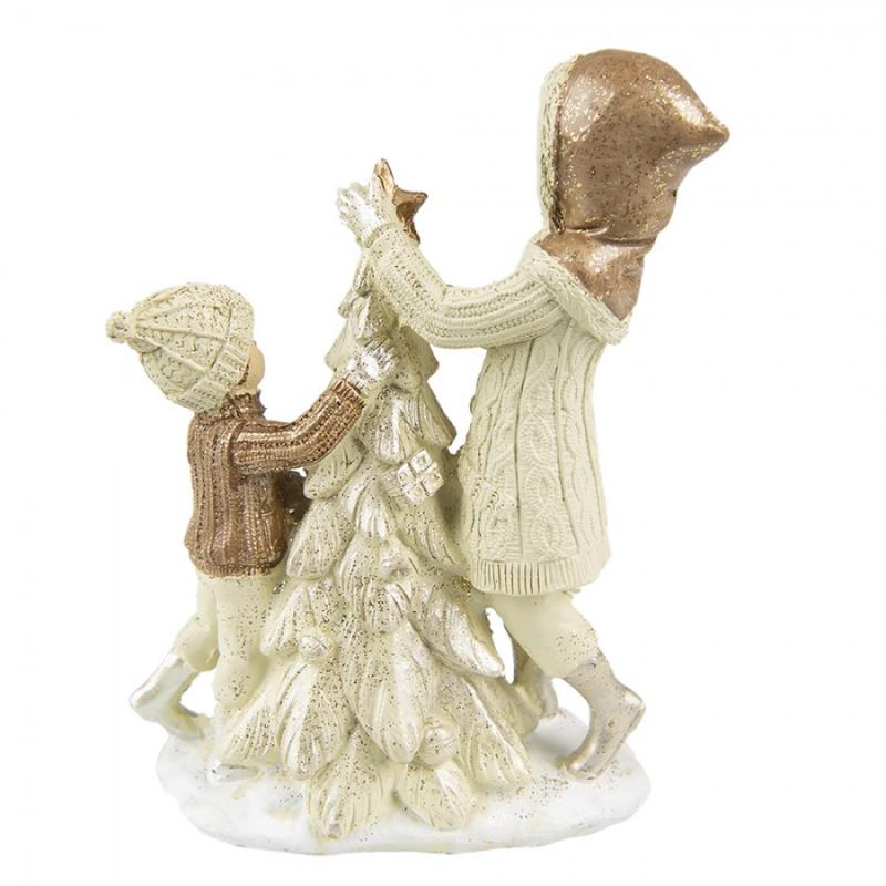 Juldekoration Inomhus Barn 14 Cm Beige Polyresin