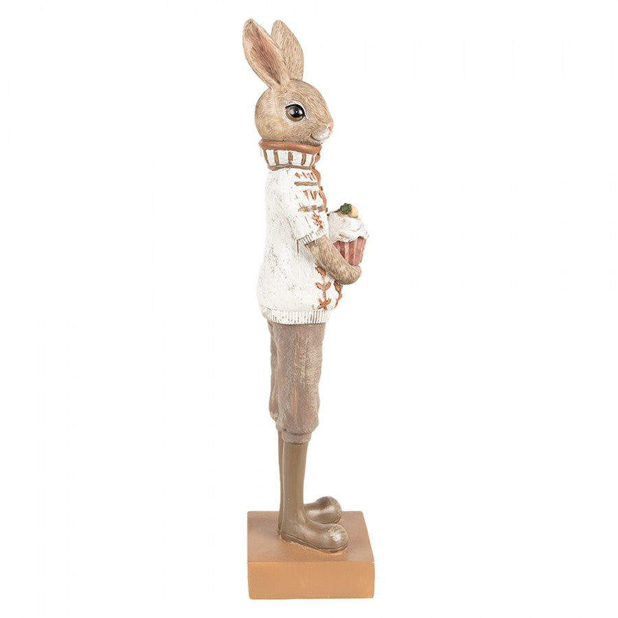 Påskdekoration Kanin 28 Cm Brun Beige Polyresin