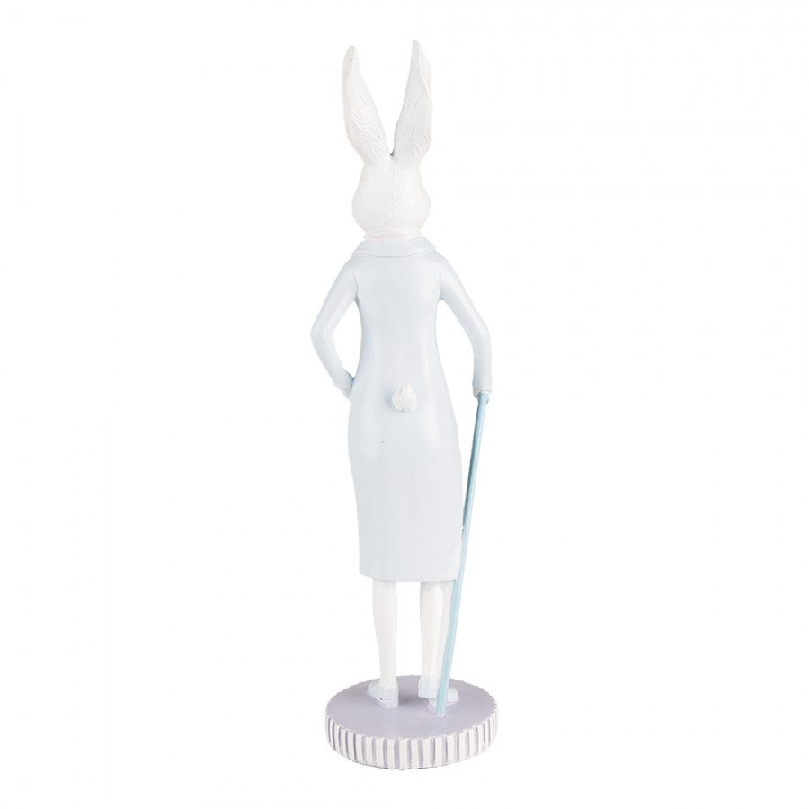 Dekoration figur Ø 10x40 cm Vit Blå