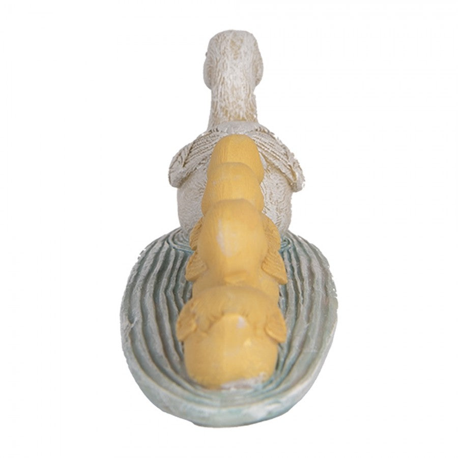Dekoration Anka 26x6x7 cm Vit Gul