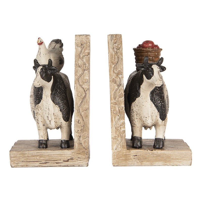 Dekoration Bokstöd Set om 2 Ko 17x10x14 cm Brun