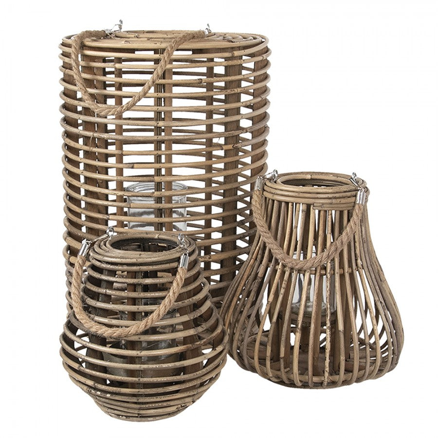 Ljuslykta Ø 23x23 Cm Brunt Trä Värmeljus