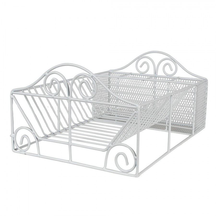 Redskapställ Kök Diskställ 40x27x18 Cm Vit järn