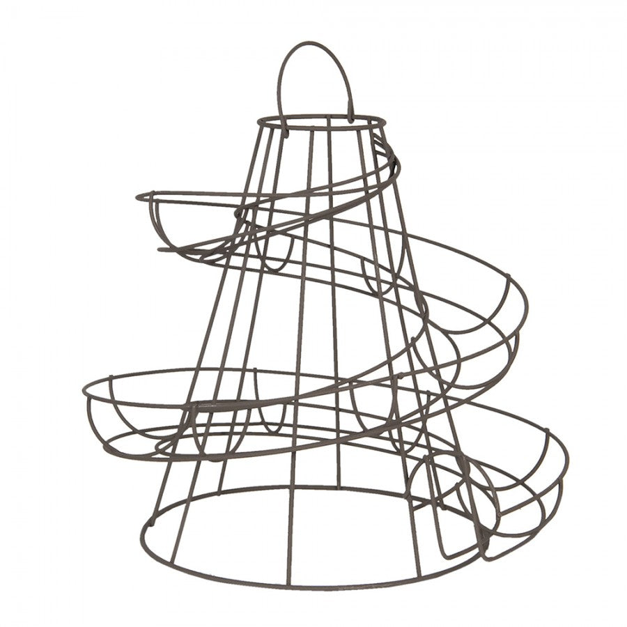 Påskdekoration Ägghållare rutschkana 33x33x35 cm Svart Järn Äggkorg