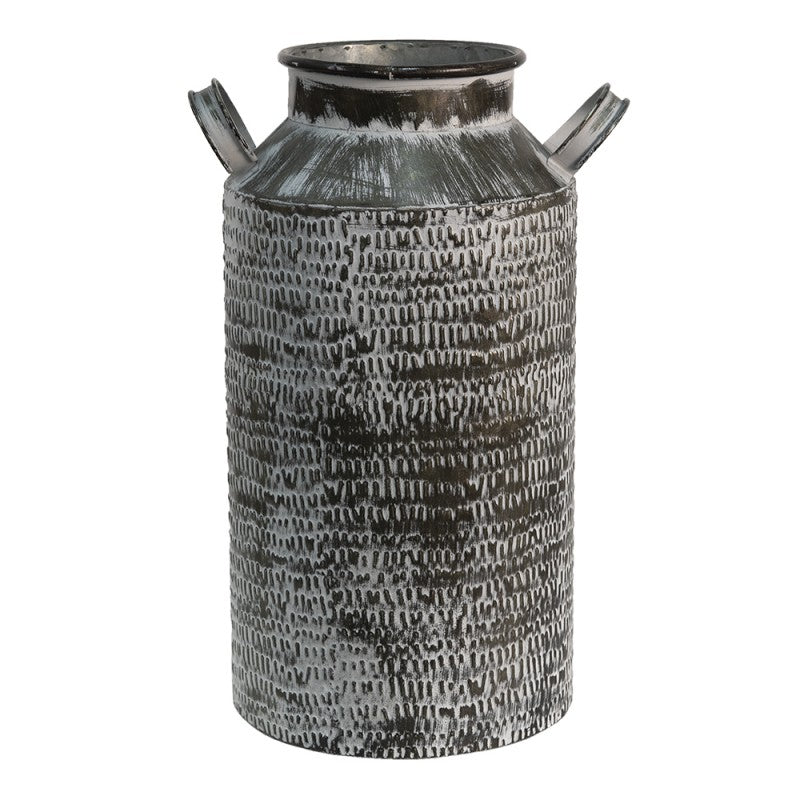 Dekorativ Kanna Mjölkkanna 19x17x33 cm Grå metall rund