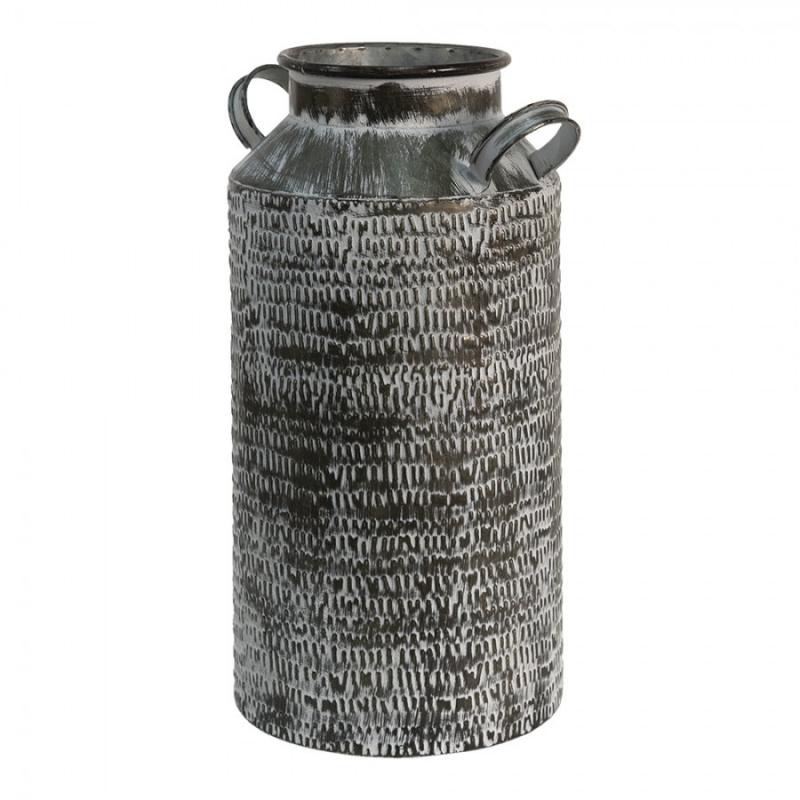 Dekorativ Kanna Mjölkkanna 19x17x33 cm Grå metall rund
