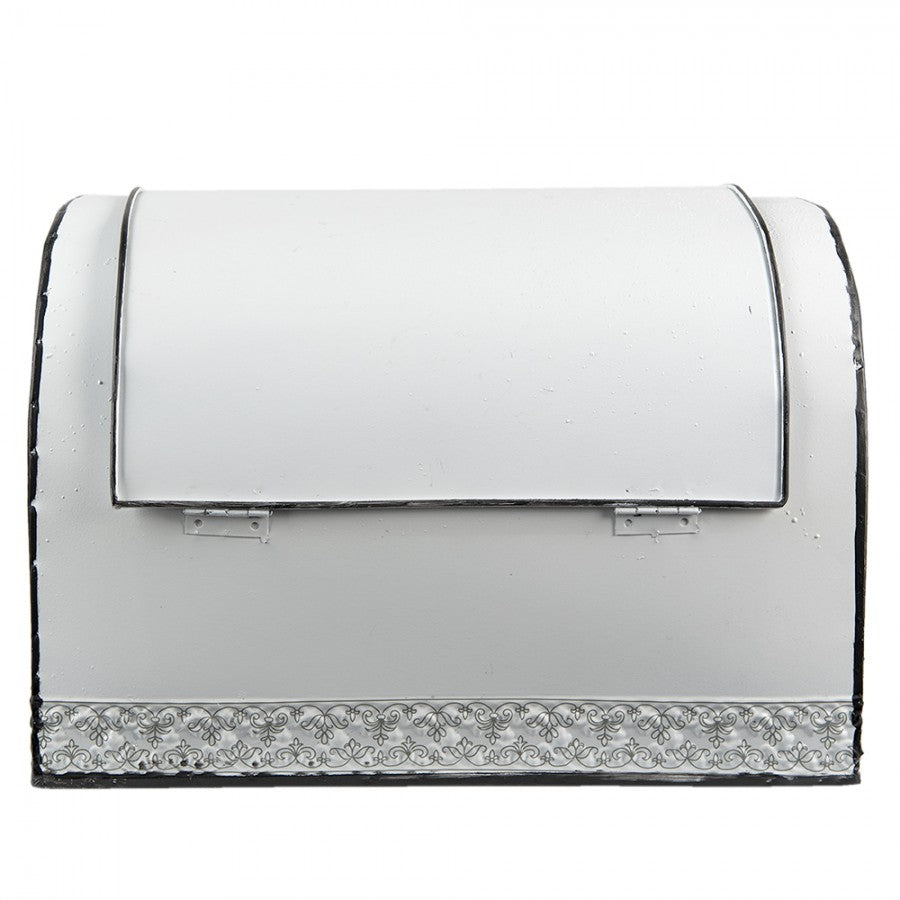 Redskapställ Kök Brödbox Metall Vit, Brun 30x20x20 cm