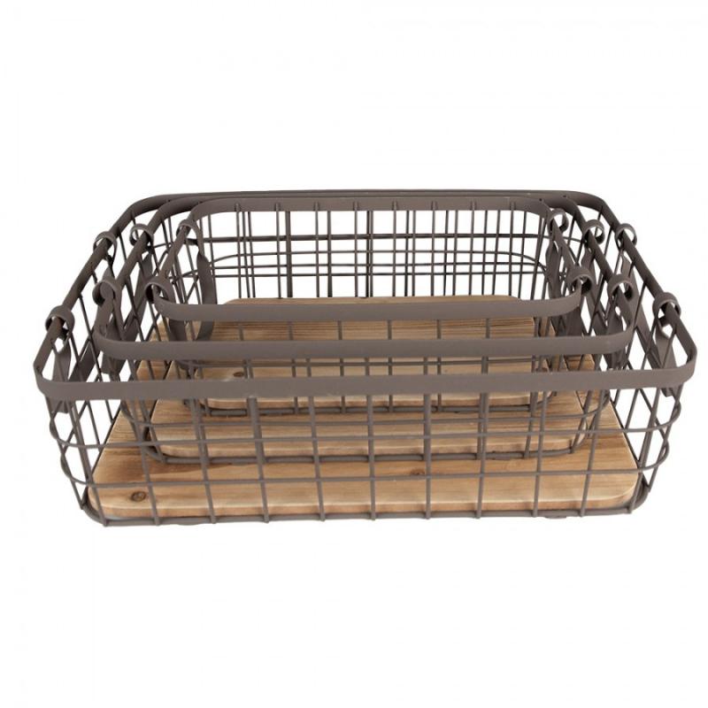 Dekorativ korg Förvaringskorg Grå, Brun 38x28x11