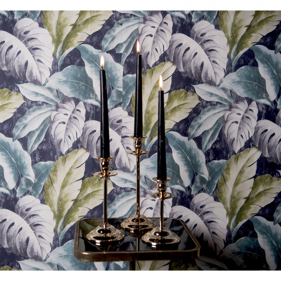 Ljusstake 25 Cm Guldfärgad Metall Rund