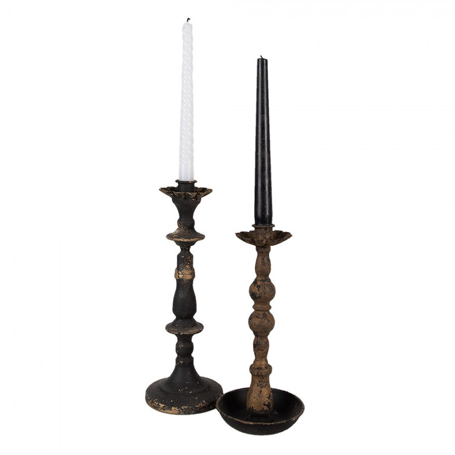 Ljusstake Svart Ø 11x25 cm