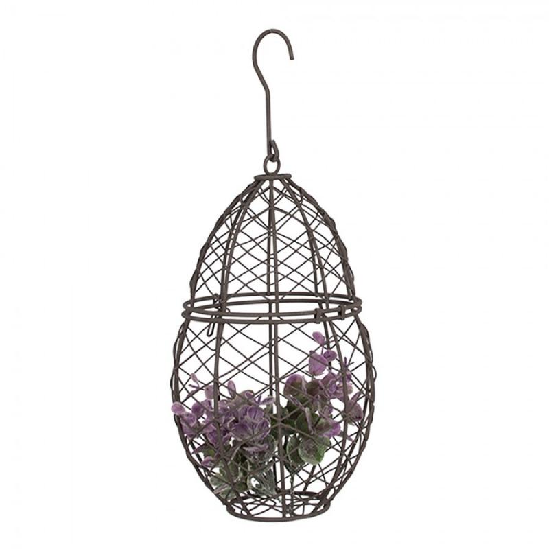 Dekorativ korg Förvaringskorg 3-pack Hängande Brunt järn Ø 19x30