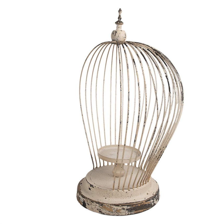 Ljusstake Ljushållare Beige Brun 31x24x45 cm Järn