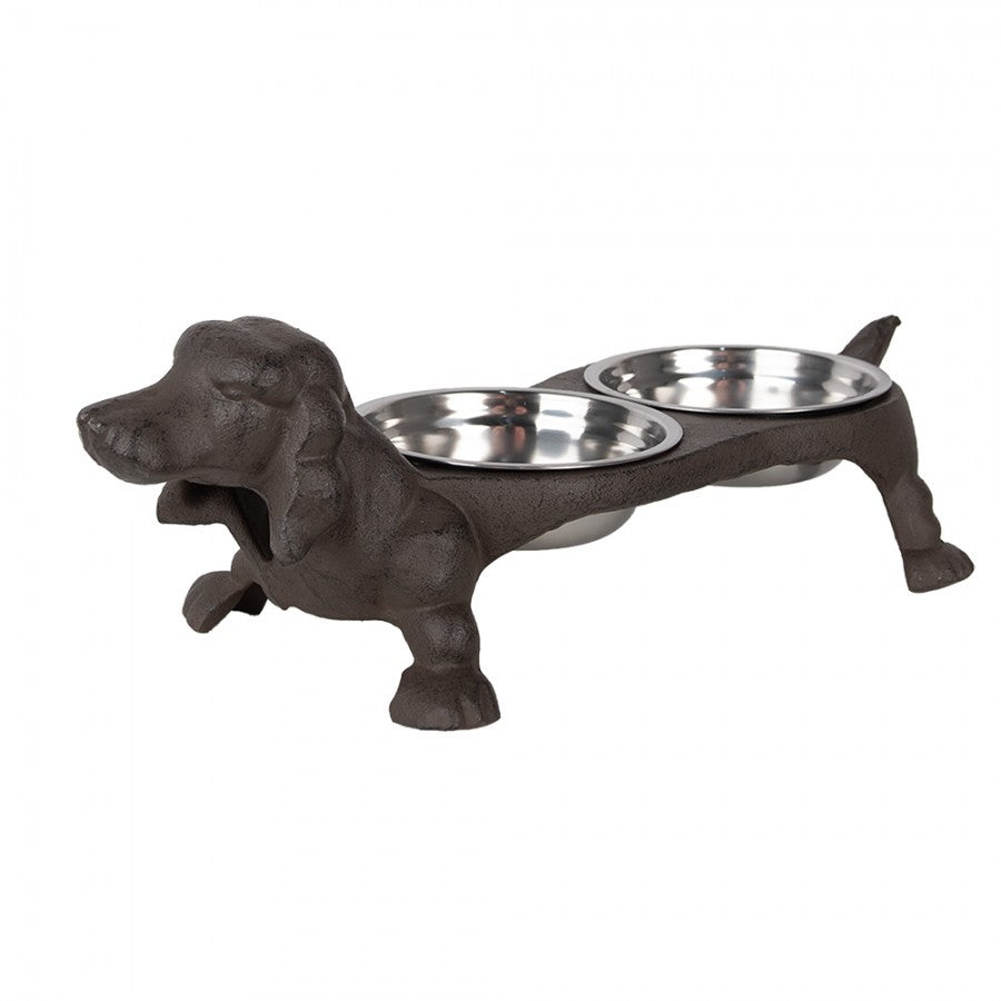 Matskål Hund 2x225 ml Brun Gjutjärn