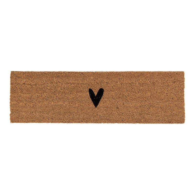 Dörrmatta Hjärta 75x22 cm Brun Svart