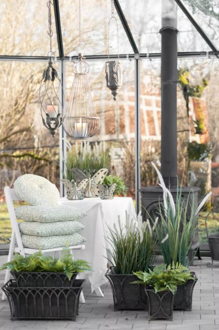 Blomkruka Valv Metall 52x28,5x23cm 2-pack