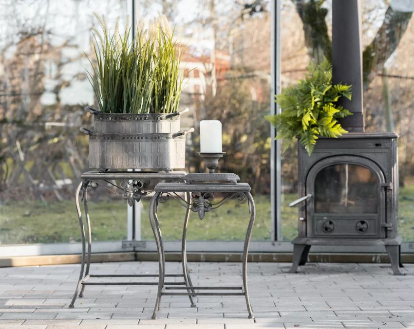 Trädgårdsmöbel Bord Lily Metall 45x30,5x52,5cm 2-pack