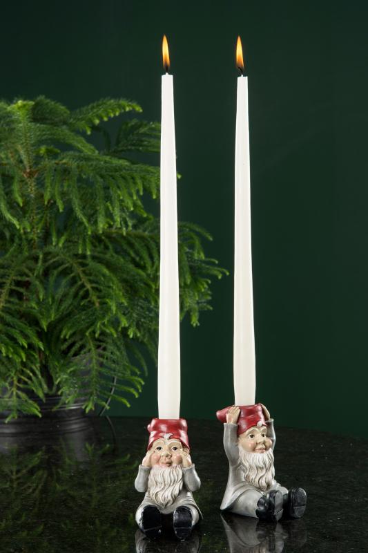 1 A Lot decoration Ljusstake Tomte Kronljus Mix 2-pack