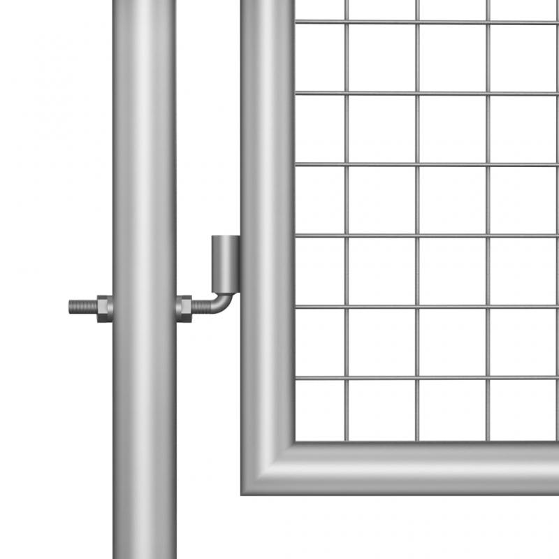 1 VidaXL Trdgrdsgrind galvaniserat stl silver 105x150 cm